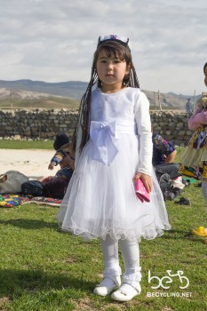 Little girl in her celebration dress